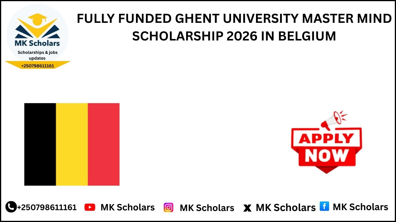 FULLY FUNDED GHENT UNIVERSITY MASTER MIND SCHOLARSHIP 2026 IN BELGIUM